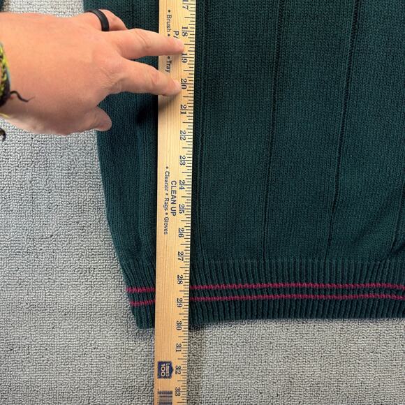 Vintage Jantzen Cricket Sweater Mens XL Green V-Neck Tennis Varsity Collegiate - Picture 5 of 7
